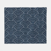 Sashiko Stickerei: Indisches japanisches Muster. Fleecedecke (Vorderseite (Horizontal))