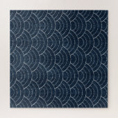 Sashiko Stickerei: Indisches japanisches Muster. Puzzle (Horizontal)