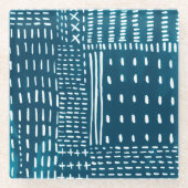 Sashiko Stitches Glasuntersetzer (Vorderseite)