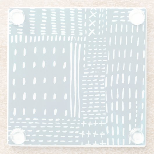 Sashiko Stitches Glasuntersetzer (Rückseite)
