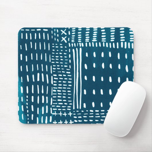 Sashiko Stitches Mousepad (Mit Mouse)
