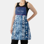 Sashiko Weiß und Blau Muster Schürze (InSitu)