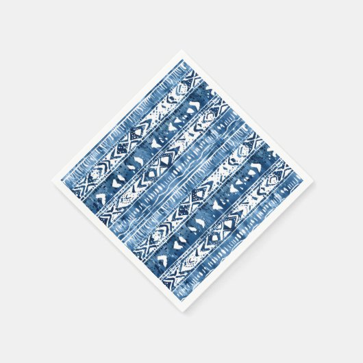 Sashiko White und Blue Serviette (Ecke)