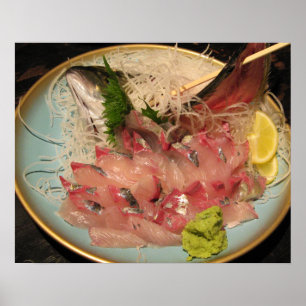 Sashimi 刺身 ... Japanisches Essen Poster