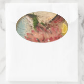 Sashimi 刺 身 ... Japanisches Essen Ovaler Aufkleber (Tasche)