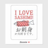 Sashimi Fish Minimaler Feinschmecker Aufkleber (Blatt)