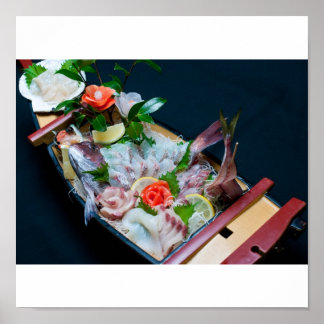Sashimi in Japan, japanische Küche Poster