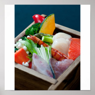 Sashimi in Japan, japanische Küche Poster
