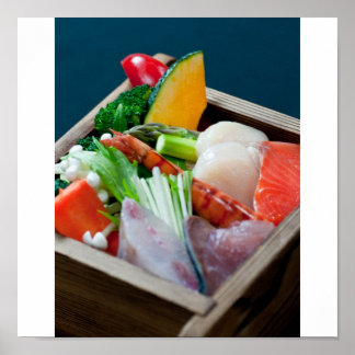 Sashimi in Japan, japanische Küche Poster