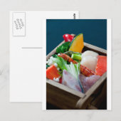 Sashimi in Japan, japanische Küche Postkarte (Vorne/Hinten)