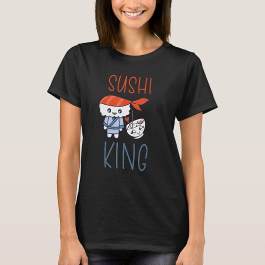 Sashimi Japanese Food Sushi King Salmon Sushi T-Shirt (Vorderseite)