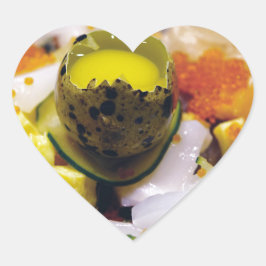 Sashimi Lmon Thunfisch Meeresfrüchte Kaviar Japani Herz-Aufkleber