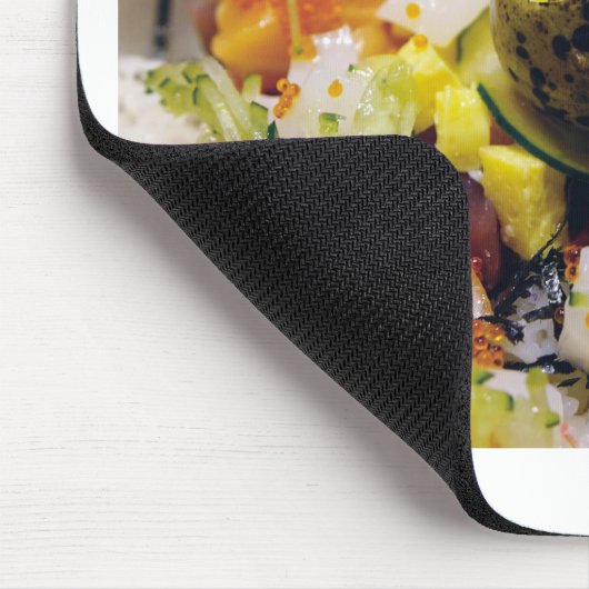 Sashimi Lmon Thunfisch Meeresfrüchte Kaviar Japani Mousepad (Ecke)