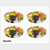 Sashimi Lmon Thunfisch Meeresfrüchte Kaviar Japani Ovaler Aufkleber (Blatt)