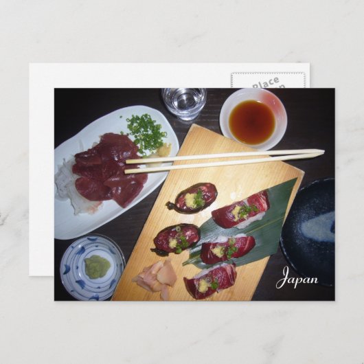 Sashimi Postkarte (Vorne/Hinten)