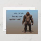 SASKATCH BIGFOOT GANZ - GRUNDANSICHT - NAMEN POSTKARTE (Vorne/Hinten)