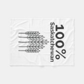 Saskatchewan-Bauer Fleecedecke (Vorderseite (Horizontal))