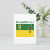 Saskatchewan Canada Flag Design Postkarte (Stehend Vorderseite)