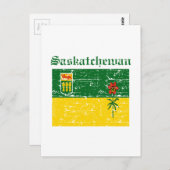 Saskatchewan Canada Flag Design Postkarte (Vorne/Hinten)