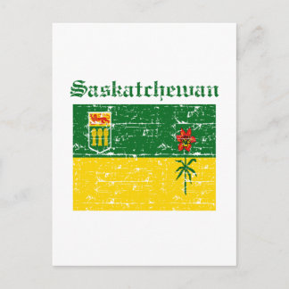Saskatchewan Canada Flag Design Postkarte