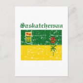 Saskatchewan Canada Flag Design Postkarte (Vorderseite)
