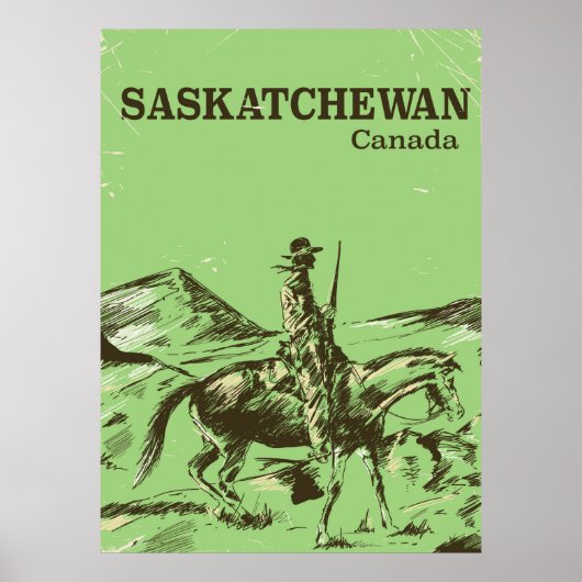 Saskatchewan Canada Vintage Reiseplakat Poster (Vorne)