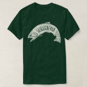 Saskatchewan Fish Wordmark Tan T-Shirt (Design vorne)