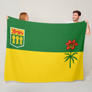 Saskatchewan Flag Fleecedecke