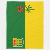 Saskatchewan Flag Fleecedecke (Vorderseite)