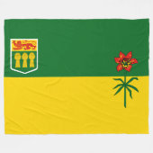Saskatchewan Flag Fleecedecke (Vorderseite (Horizontal))