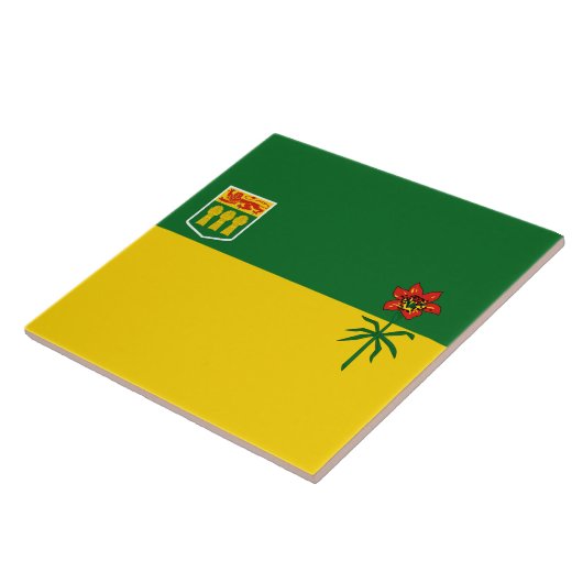 Saskatchewan Flag Fliese (Seite)