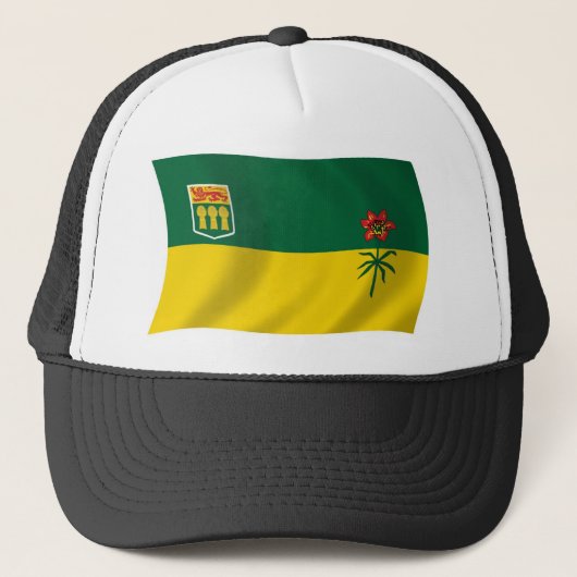 Saskatchewan Flag Hat Truckerkappe (Vorderseite)