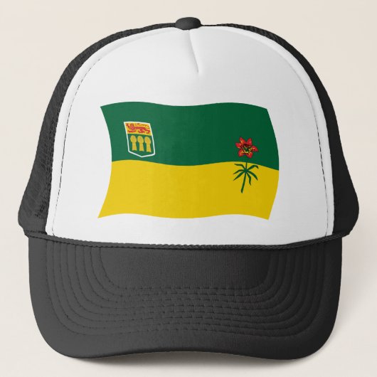 Saskatchewan Flag Hat Truckerkappe (Vorderseite)