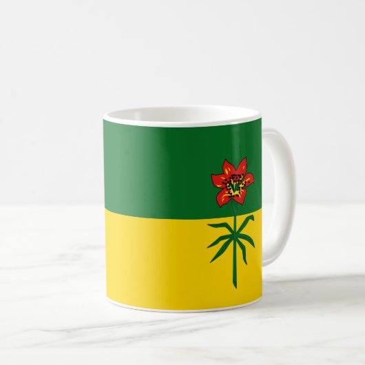 Saskatchewan Flag Kaffeetasse (VorderseiteRechts)