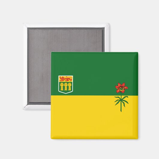 Saskatchewan Flag Magnet (Vorderseite/Rückseite)
