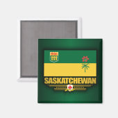 Saskatchewan Flag Magnet (Vorderseite/Rückseite)