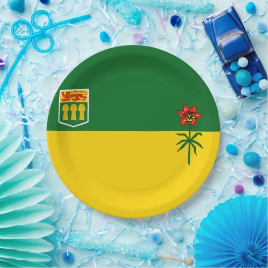 Saskatchewan Flag Pappteller (Party)