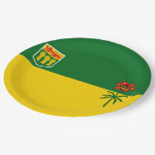 Saskatchewan Flag Pappteller (Schrägansicht)