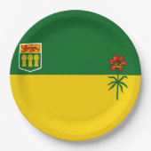 Saskatchewan Flag Pappteller (Vorderseite)