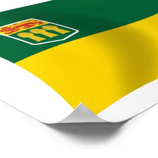Saskatchewan Flag Poster drucken (Ecke)
