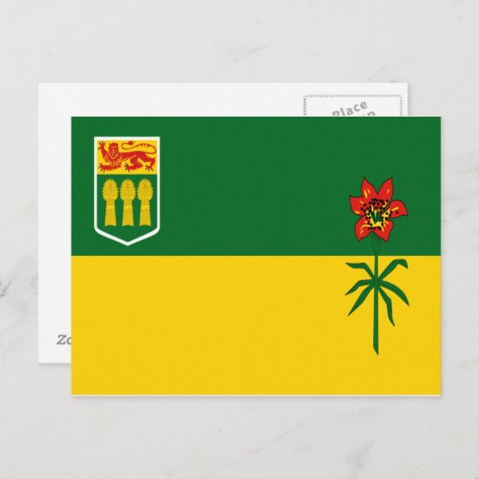 Saskatchewan Flag Postkarte (Vorne/Hinten)
