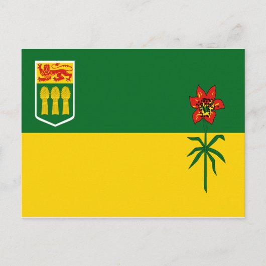 Saskatchewan Flag Postkarte (Vorderseite)