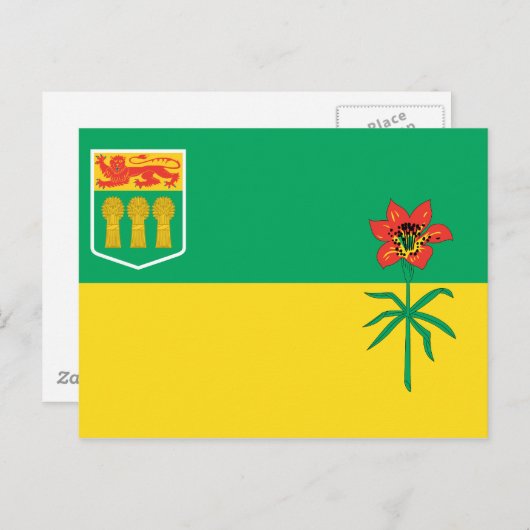 SASKATCHEWAN FLAG POSTKARTE (Vorne/Hinten)
