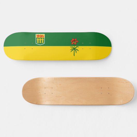 Saskatchewan Flag Skateboard (Horizontal)