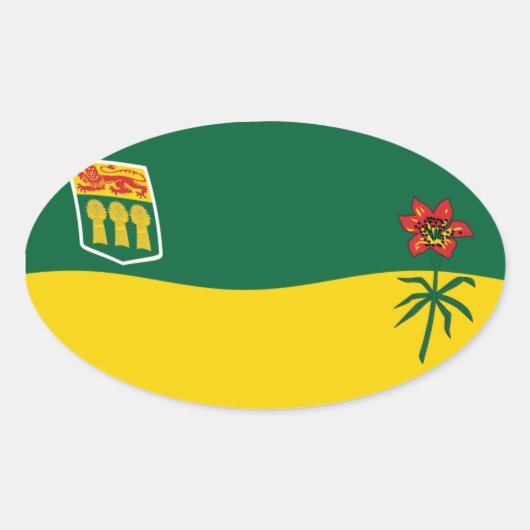 Saskatchewan Flag Sticker (Vorderseite)