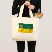 Saskatchewan Flag Tote Bag Jumbo Stoffbeutel (Vorderseite (Produkt))