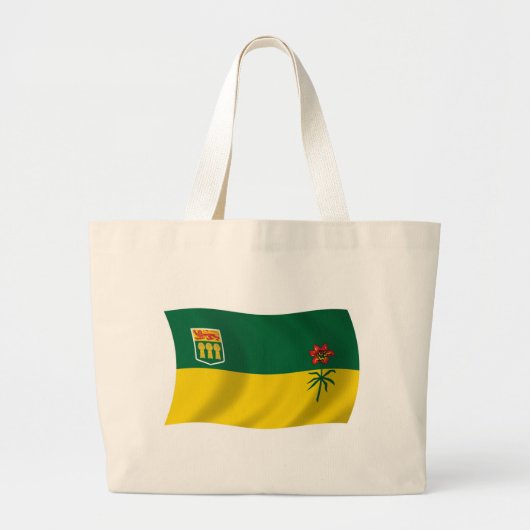 Saskatchewan Flag Tote Bag Jumbo Stoffbeutel (Vorne)