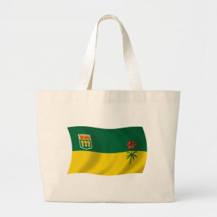 Saskatchewan-Flagge-Tragetasche Jumbo Stoffbeutel