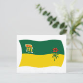Saskatchewan-Flaggen-Postkarte Postkarte (Stehend Vorderseite)