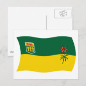 Saskatchewan-Flaggen-Postkarte Postkarte (Vorne/Hinten)